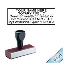 Order your economy Kentucky notary public stamp today and save. Kentucky Traditional notary expiration stamps ship the next business day. Free Notary Pen with every Kentucky notary supply order.