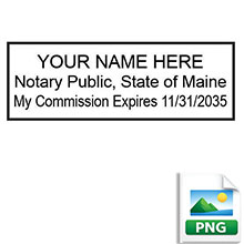Order your Maine Notary Pre-Inked Expiration Stamp today and save. Maine notary stamps ship the next business day with FREE Shipping available. Meets Maine Notary stamp requirements.