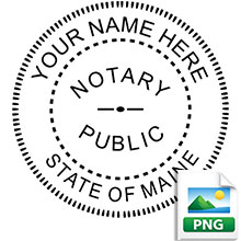 Order your Pre-Inked Round Maine notary stamp today and save. Pre-Inked Round Maine notary public stamps ship the next business day with FREE Shipping available. Meets Maine Notary stamp requirements.