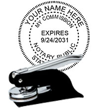 Quality Maine Notary Pocket Seal with date. Order your Official ME Notary Embosser today and save! Maine Notary Embossers with date ship the next business day with FREE shipping option. Meets Maine Notary Seal requirements. Free Notary pen with order.