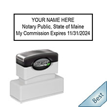 Order your Maine Notary Pre-Inked Expiration Stamp today and save. Maine notary stamps ship the next business day with FREE Shipping available. Meets Maine Notary stamp requirements.