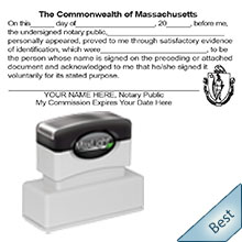Order your Pre-Inked Massachusetts Notary Acknowledgment Stamp today and save. Massachusetts notary stamps ship the next business day with FREE Shipping available. Meets Massachusetts Notary stamp requirements.