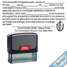 Order your Self-Inking MA notary Jurat stamp today and save. Massachusetts notary Jurat stamps ship the next business day with FREE Shipping available. Meets Massachusetts Notary stamp requirements.