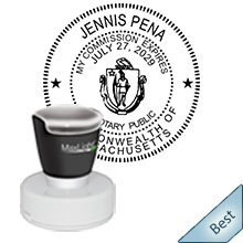 Order Massachusetts Pre-Inked round notary stamp today and save. MA Notary Supplies ship the next business day with FREE Shipping available. Meets Massachusetts Notary stamp requirements.