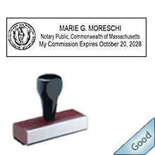 MA-COMM-T - Massachusetts Notary Traditional Rubber Stamp