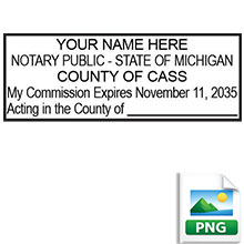 Order your Pre-Inked Michigan Commission Stamp stamp today and save. Michigan Pre-Inked Expiration stamps ship the next business day with FREE Shipping available. Meets Michigan Notary stamp requirements.