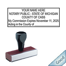 MI-COMM-T - Michigan Notary Traditional Rubber Stamp
