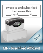 MN-AFF-XL115 - Minnesota Notary Pre-inked Affidavit Stamp