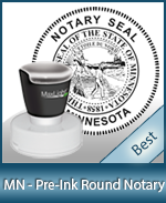 This High-quality Round Minnesota Notary stamp gives a clean, clear impression every time.