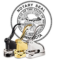 The Best Minnesota Notary Desk Embosser. Impress your clients with this Deluxe MN Notary Desk Seal. MN Designer Notary Desk seals ship the next business day with FREE shipping available. Meets Minnesota Notary Desk Seal requirements. Free Notary Pen.