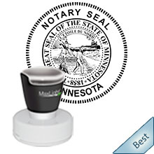 Highest Quality Round Minnesota Notary Stamp. Order your Pre-Inked Round MN Notary stamp today and save! Minnesota Round notary stamps ship the next business day with FREE Shipping available. Meets Minnesota Notary stamp requirements.