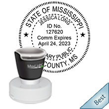 Order your Official Mississippi Notary Pre-Inked Round Stamp today and save. FREE Shipping available. Meets Mississippi Notary stamp requirements.