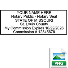 Order your Official Missouri Digital Notary Stamp today. Emailed the next business day. Meets Missouri RON requirements.