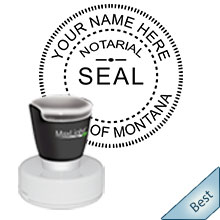 Highest Quality Round Montana Notary Stamp. Order your Official Round MT Notary stamp today and save! Montana Round notary stamps ship the next business day with FREE Shipping available. Meets Montana Notary stamp requirements.