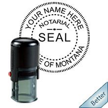 Order your Official Montana Notary Self-Inking Round Stamp today and save. FREE Shipping available. Meets Montana Notary stamp requirements.