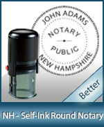 An affordable round self-inking notary stamp for New Hampshire can be purchased quickly right here.