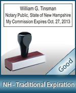 NH-COMM-T - New Hampshire Notary Traditional Expiration Stamp