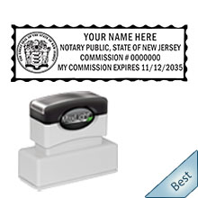 Highest Quality New Jersey Notary Stamp with Emblem. Order your Official Designer NJ Notary stamp today and save! New Jersey notary stamps ship the next business day with FREE Shipping available. Meets New Jersey Notary stamp requirements.