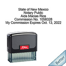 Order your New Mexico Notary Self-Inking Expiration Stamp today and save. New Mexico notary stamps ship the next business day with FREE Notary Pen. Meets New Mexico Notary stamp requirements.