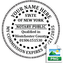Order your Official Digital Round NY Notary stamp today and save. Meets New York Electronic requirements. Emailed the next business day