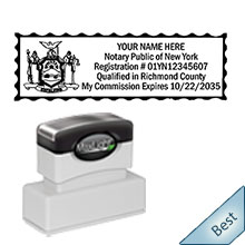 Order your Official Designer NY Notary stamp today and save. New York Notary Public stamps Ship the next business day with free shipping available. FREE Notary Pen with every order. Meets New York Notary stamp requirements.