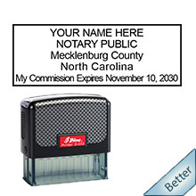 Order your North Carolina Notary Self-Inking Expiration Stamp today and save. Notary Supplies ship the next business day with FREE Notary Pen. Meets North Carolina Notary stamp requirements.