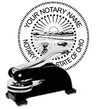 Ohio Notary Desk Seal. Order this Steel-frame OH Notary Desk Embosser today and save! Ohio Notary Desk Seals ship the next business day with FREE Shipping available. Meets Ohio Notary Seal requirements. Free Notary pen with every order.
