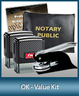 A money-saving arrangement of notary supplies for Oklahoma. Fast Delivery!