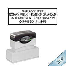Highest Quality Oklahoma Notary Stamp. Order your Official OK Notary stamp today and save! Oklahoma notary stamps ship the next business day with FREE Shipping available. Meets Oklahoma Notary stamp requirements.
