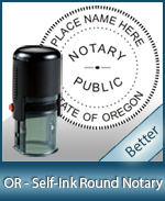 An affordable round self-inking notary stamp for Oregon can be purchased quickly right here.