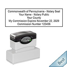 Order your Official Pre-Inked PA Notary stamp today and save. Pennsylvania notary supplies ship the next business day with FREE Notary Pen with Order. Meets Pennsylvania Notary stamp requirements.
