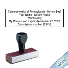 Order your notary rubber stamps for the state of PA here. Fast Shipping