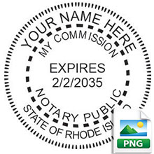 Order your Official Digital Round RI Notary stamp today and save. Meets Rhode Island Electronic requirements. Emailed the next business day
