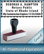 RI-COMM-T - Rhode Island Notary Traditional Expiration Stamp