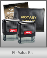 A money-saving arrangement of notary supplies for Rhode Island. Fast Delivery!