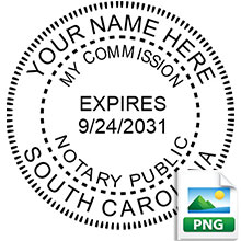Order your Official Digital Round SC Notary stamp today and save. Meets South Carolina Electronic requirements. Emailed the next business day