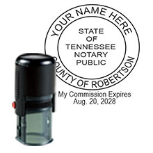 Quality Self-Inking Round Tennessee Notary Stamp. Order your Official Self-Inking Round TN Notary stamp today and save! Tennessee Round notary stamps ship the next business day with FREE Shipping available. Meets Tennessee Notary stamp requirements.