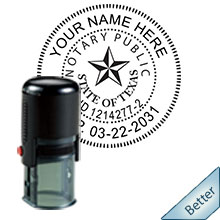 Order your Official Round Self-Inking Texas Notary Stamp today and save. Texas notary supplies ship the next business day with FREE Notary Pen. Meets Texas Notary stamp requirements.