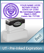 The Highest quality notary commission stamp for Utah.