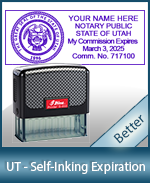 This durable, quality Notary commission stamp for Utah is available right here. Fast shipping!