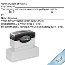 Order your Pre-Inked Virginia Acknowledgement Notary Stamp today and save. Virginia notary supplies ship the next business day with FREE Notary Pen with Order. Meets Virginia Notary stamp requirements.