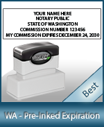 The Highest quality notary commission stamp for Washington.