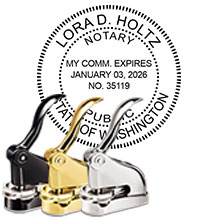 This quality, affordable hand-held notary seal for Washington can be purchased right here.