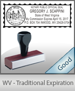 West Virginia Notary Traditional Expiration Stamp