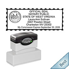 Order your Official WV Pre-Inked Notary stamp today and save. West Virginia notary stamps ship the next business day with FREE Notary Pen. Meets West Virginia Notary stamp requirements.