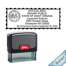 Order your Official Self-Inking WV Notary stamp today and save. West Virginia notary supplies ship the next business day with FREE Notary Pen with Order. Meets WV Notary stamp requirements.