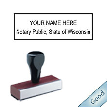Wisconsin Notary Traditional Expiration Rubber Stamp