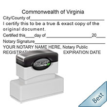 Order your Virginia Notary Certified True Copy Stamp from Anchor Stamp. Ships The next business day. FREE Shipping available. Free Notary Pen